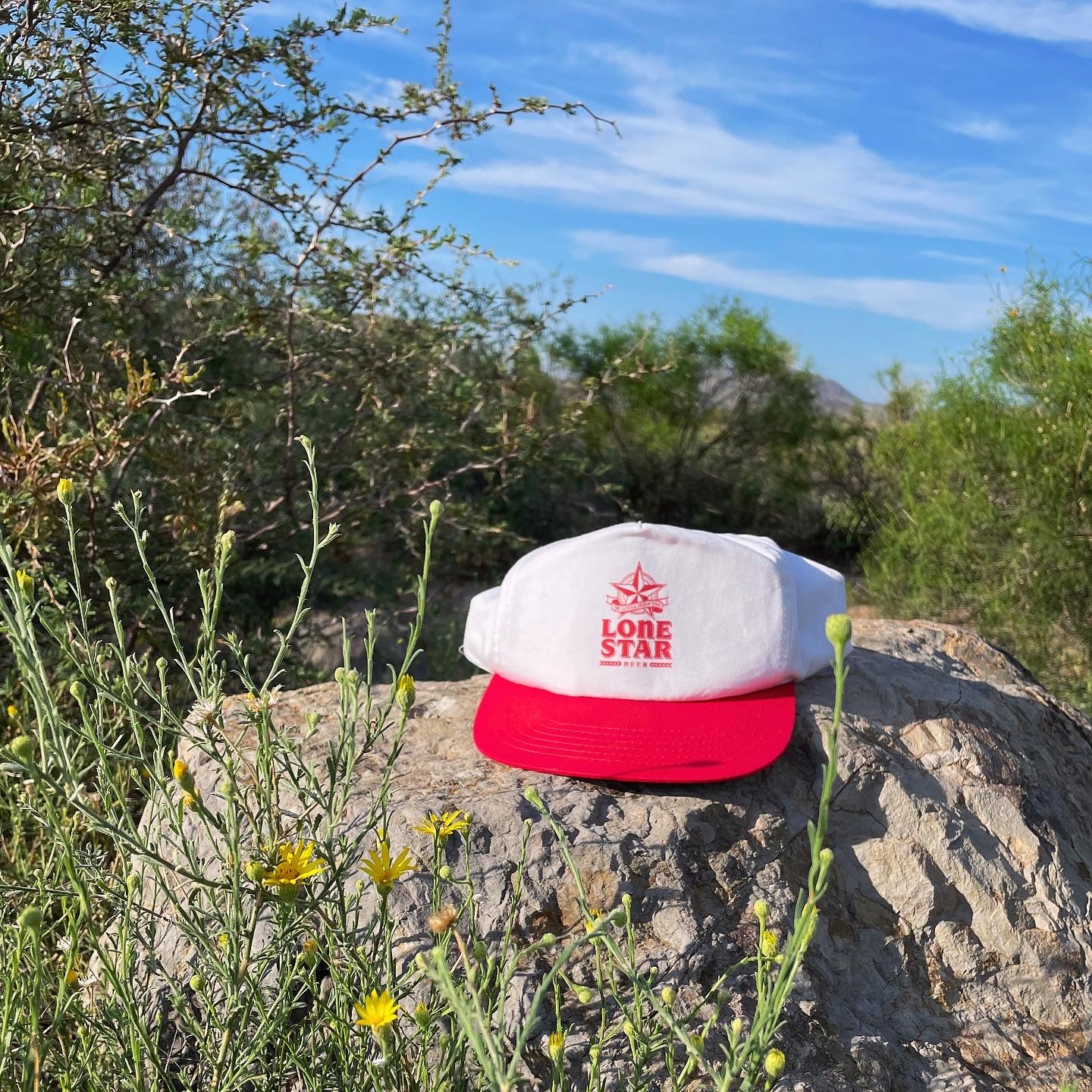 80’s Lone Star Clean Red and White SnapBack Cap