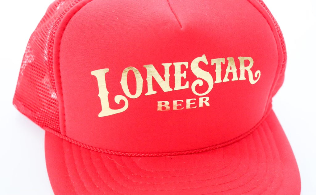 70’s Lone Star Red & Metallic Gold Trucker Hat