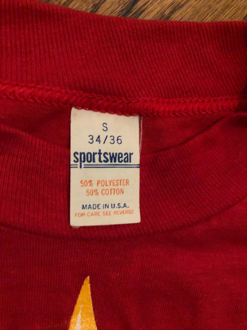Red Lone Star Shield Logo Shirt Small