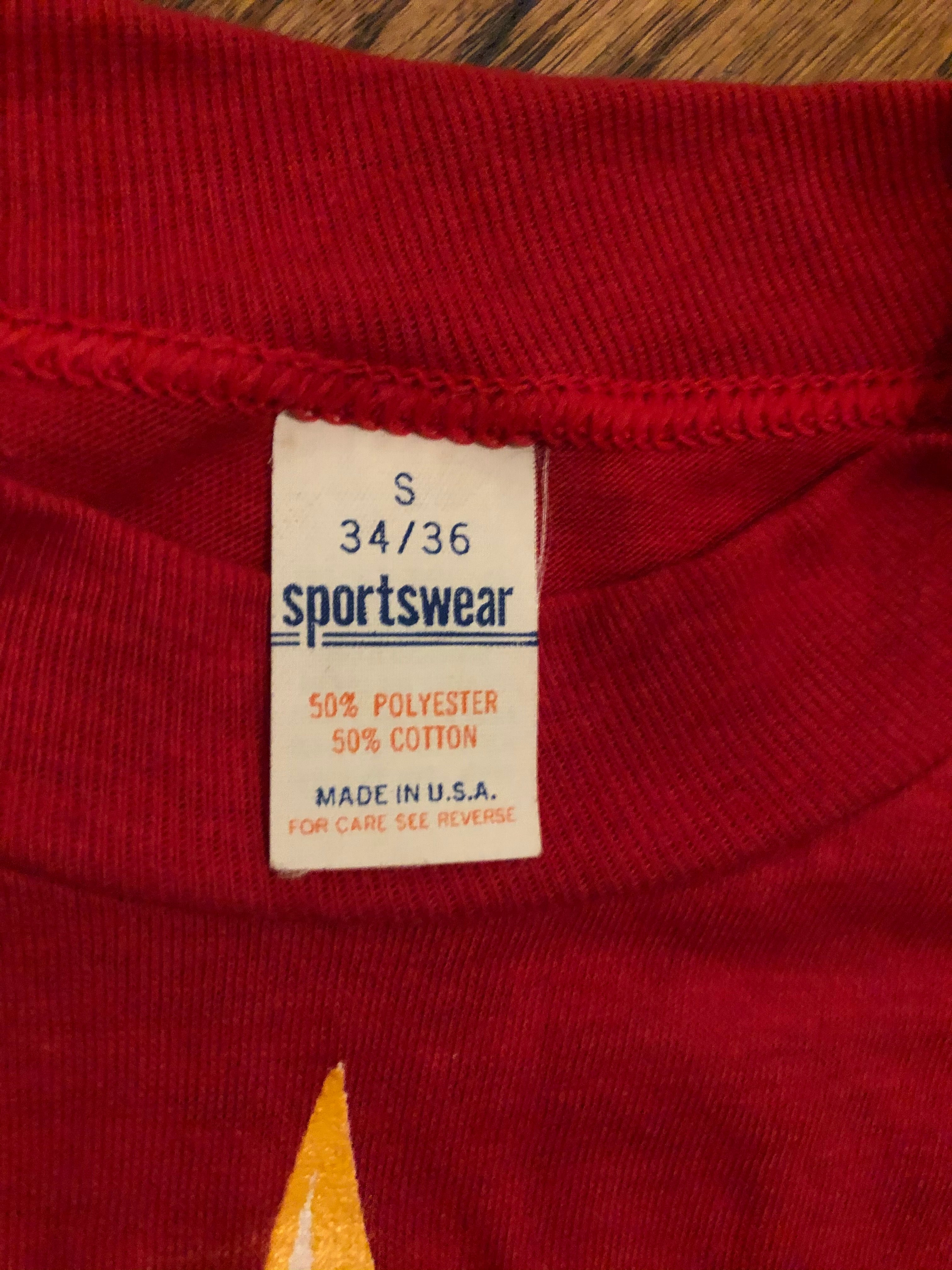 Red Lone Star Shield Logo Shirt Small