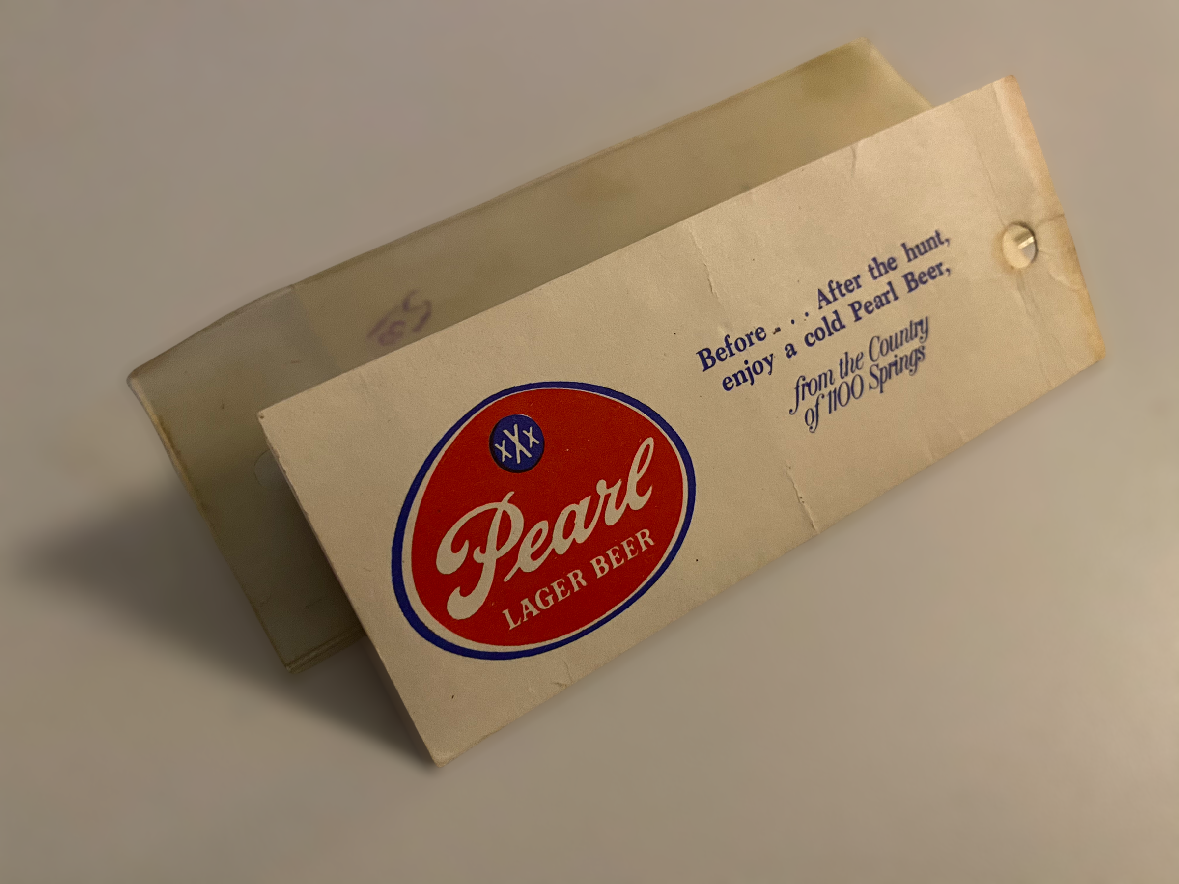 60’s Pearl Beer Deer Tag