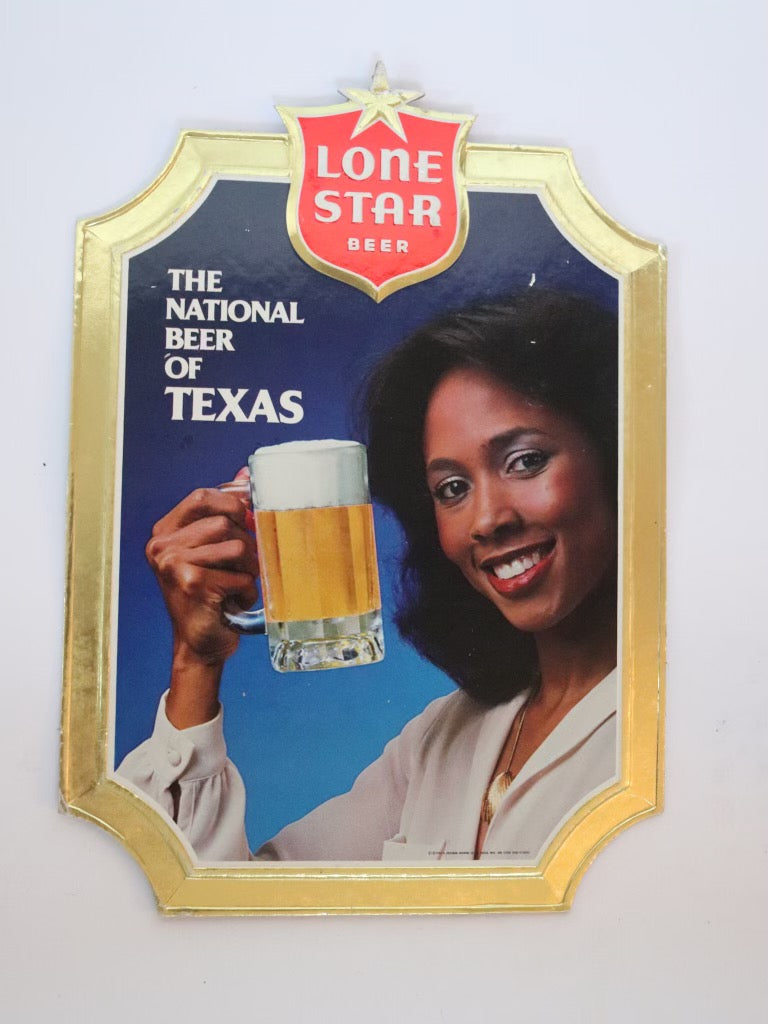 80’s Lone Star National Beer of Texas Sign