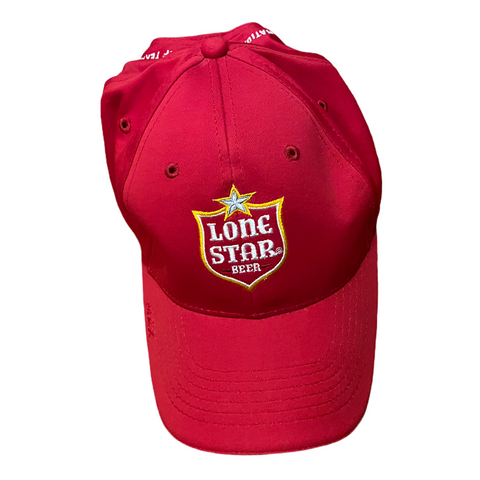 Red Lone Star Embroidered Cap